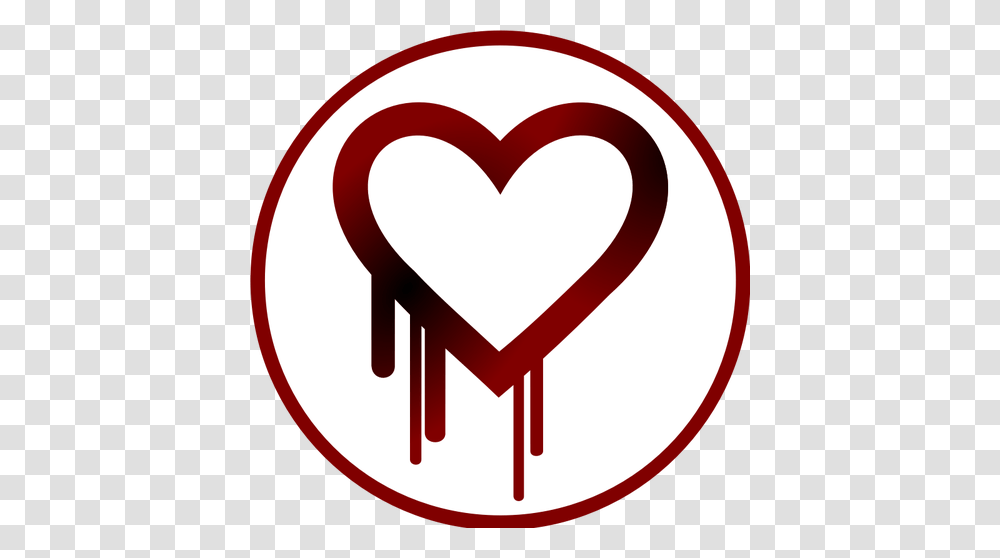 Vector Clip Art Of Heart Bleed Patch In Circle, Road Sign, Label Transparent Png