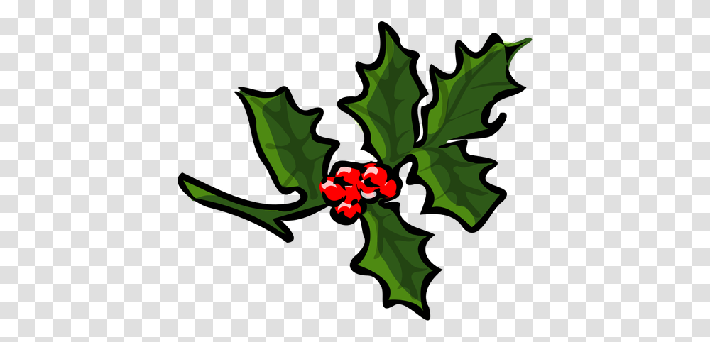 Vector Clip Art Of Holly Branch, Plant, Leaf, Tree, Food Transparent Png