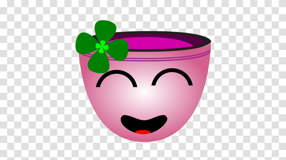 Vector Clip Art Of Laughing Face Pink Cup, Bowl, Bucket, Pot, Bathtub Transparent Png