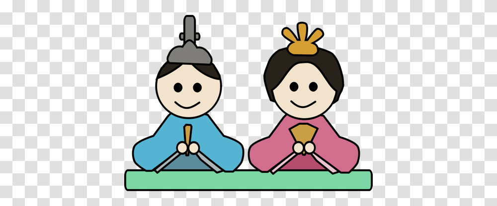 Vector Clip Art Of Male And Female Doll In Japan, Snowman, Outdoors, Nature, Indoors Transparent Png