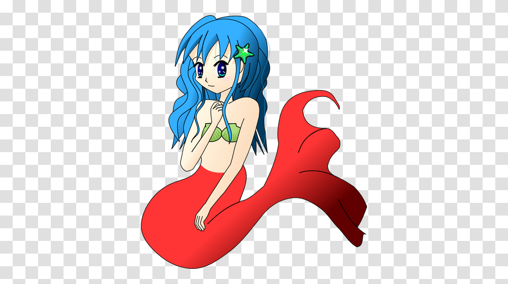 Vector Clip Art Of Mermaid, Book, Comics, Manga Transparent Png