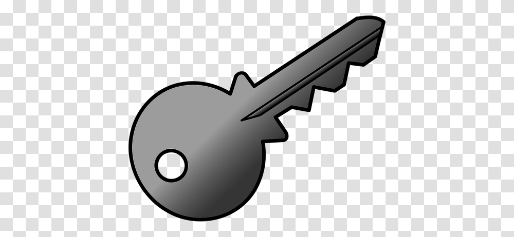 Vector Clip Art Of Outline Of Simple Metal Door Key Public, Silhouette, Tool, Weapon, Weaponry Transparent Png