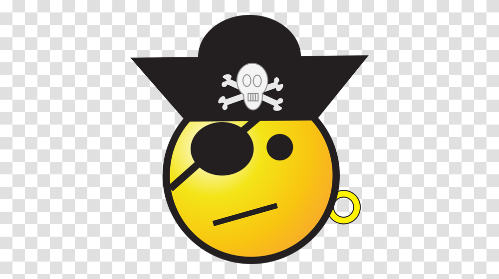 Vector Clip Art Of Pirate Smiley With A Hat, Logo, Trademark Transparent Png