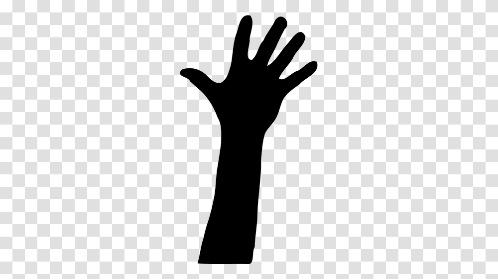 Vector Clip Art Of Raised Hand Silhouette, Gray, World Of Warcraft Transparent Png
