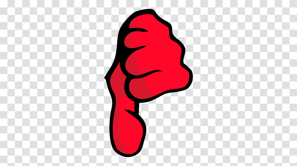 Vector Clip Art Of Red Fist Thumbs Down, Hand Transparent Png