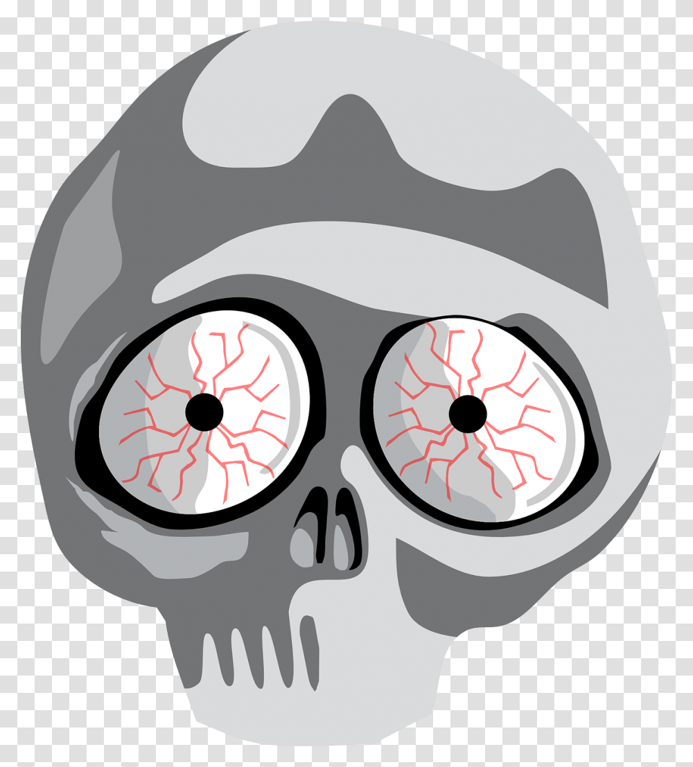 Vector Clip Art Of Scared Skull Bloodshot Eyes Clipart, Plant, X-Ray, Ct Scan Transparent Png