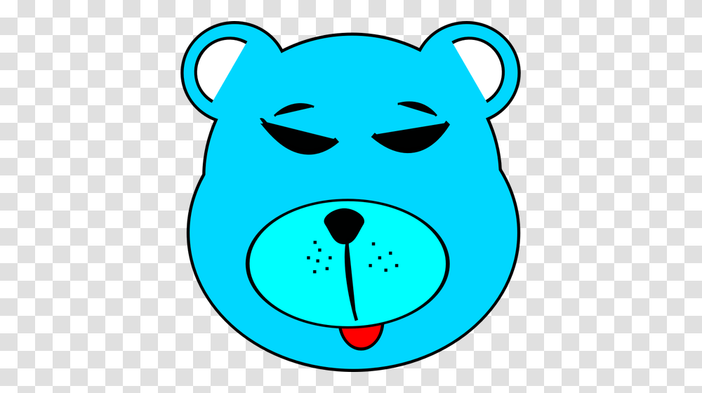 Vector Clip Art Of Simple Blue Bear Face, Mask, Pac Man Transparent Png