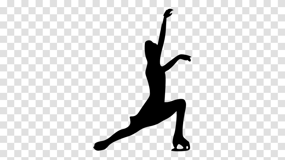 Vector Clip Art Of Skate Dancer Silhouette Figure Skating Clip Art, Gray, World Of Warcraft Transparent Png