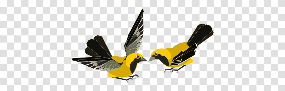Vector Clip Art Of Yellow And Black Bird, Canary, Animal, Finch, Swallow Transparent Png