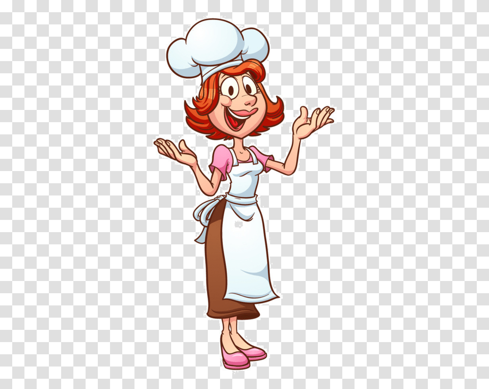 Vector Clipart Fish Chef Hat Svg Royalty Free Library Female Chef Cartoon, Costume, Person, Performer, Leisure Activities Transparent Png