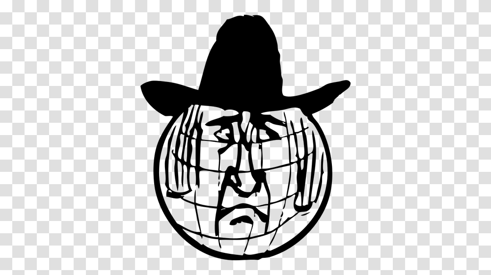 Vector Clipart Of Cowboy Globe, Gray, World Of Warcraft Transparent Png