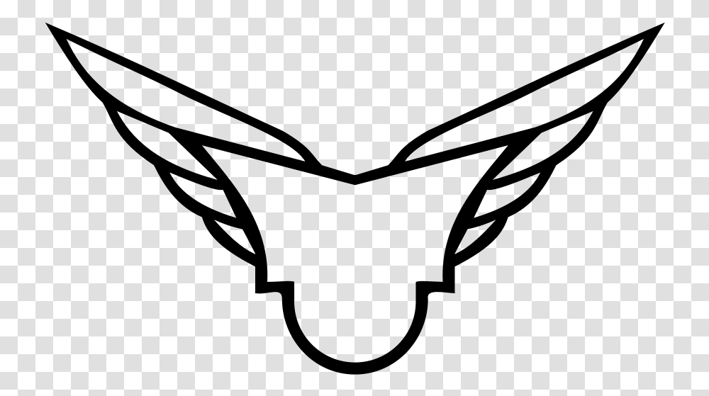 Vector Clipart Wing Badge Clip Art, Gray, World Of Warcraft Transparent Png