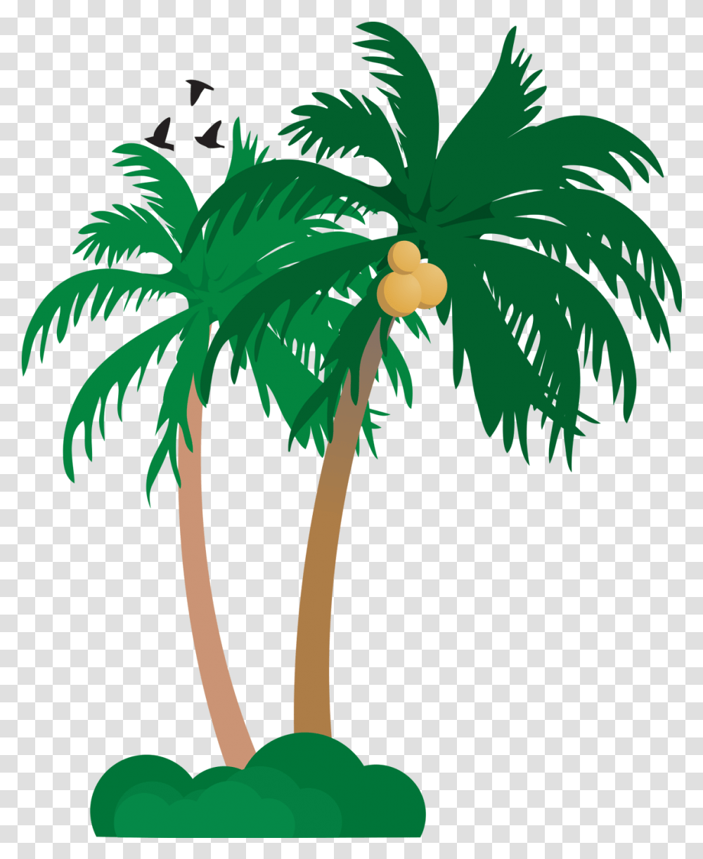 Vector Coconut Tree Coconut Tree Vector, Palm Tree, Plant, Arecaceae, Food Transparent Png