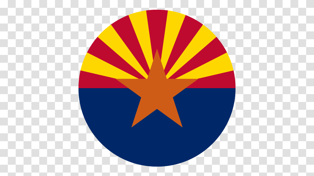 Vector Country Flag Of Arizona Circle Vector World Flags Arizona Flag Circle, Symbol, Star Symbol, Logo, Trademark Transparent Png