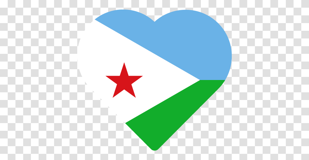 Vector Country Flag Of Djibouti Heart Vector World Flags Flag, Symbol, Star Symbol Transparent Png