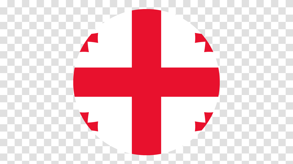 Vector Country Flag Of Georgia Circle Vector World Flags England Round Flag, Red Cross, Logo, First Aid, Symbol Transparent Png