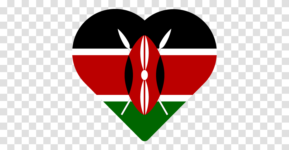 Vector Country Flag Of Kenya Heart Vector World Flags Les Plus Beaux Drapeaux, Symbol, Star Symbol, Dynamite, Bomb Transparent Png