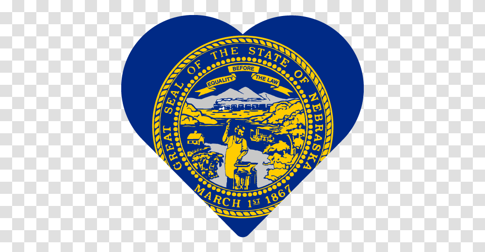 Vector Country Flag Of Nebraska Heart Vector World Flags Flag Of Nebraska, Logo, Symbol, Trademark, Text Transparent Png