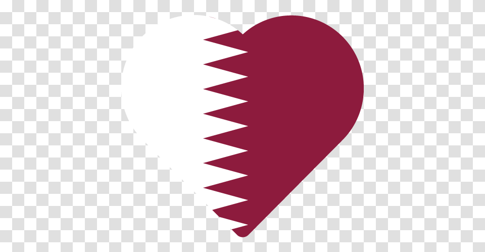Vector Country Flag Of Qatar Heart Vector World Flags Illustration, Plectrum, Balloon Transparent Png