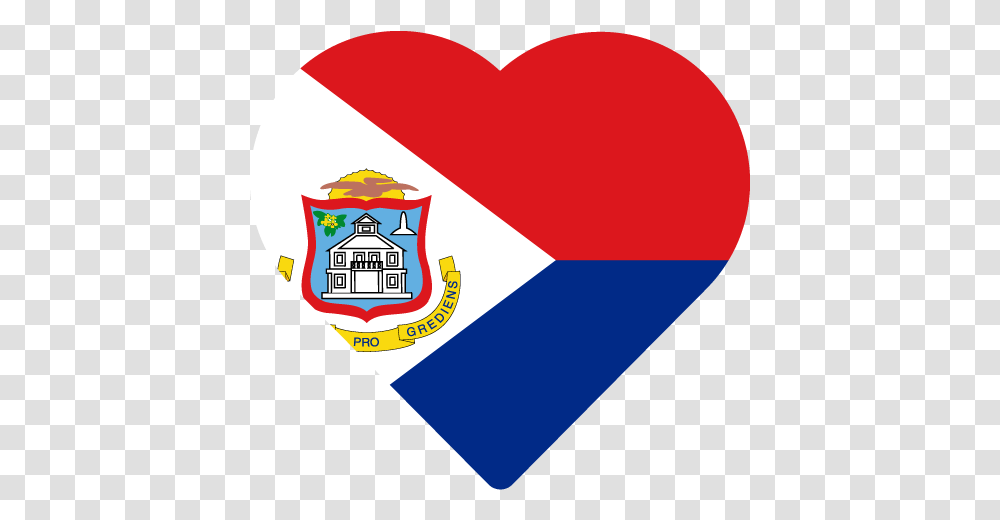 Vector Country Flag Of Sint Maarten Heart Vector World Flags St Maarten Flag Circle, Label, Text, Logo, Symbol Transparent Png