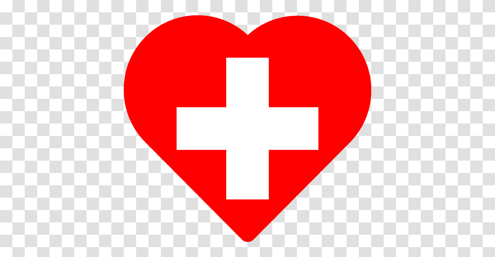 Vector Country Flag Of Switzerland Heart With Cross Clipart Black And White, First Aid, Logo, Symbol, Trademark Transparent Png