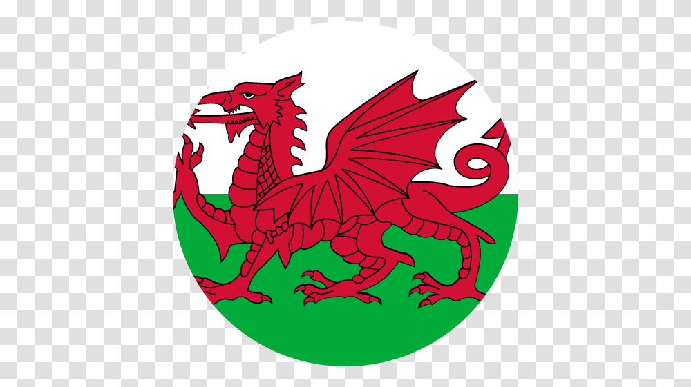 Vector Country Flag Of Wales Circle Vector World Flags St Davids Day 2019, Dragon Transparent Png