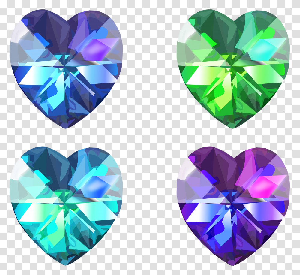 Vector Crystal Illustrator Graphic Freeuse Library Realistic Heart Diamonds Drawing, Gemstone, Jewelry, Accessories, Accessory Transparent Png
