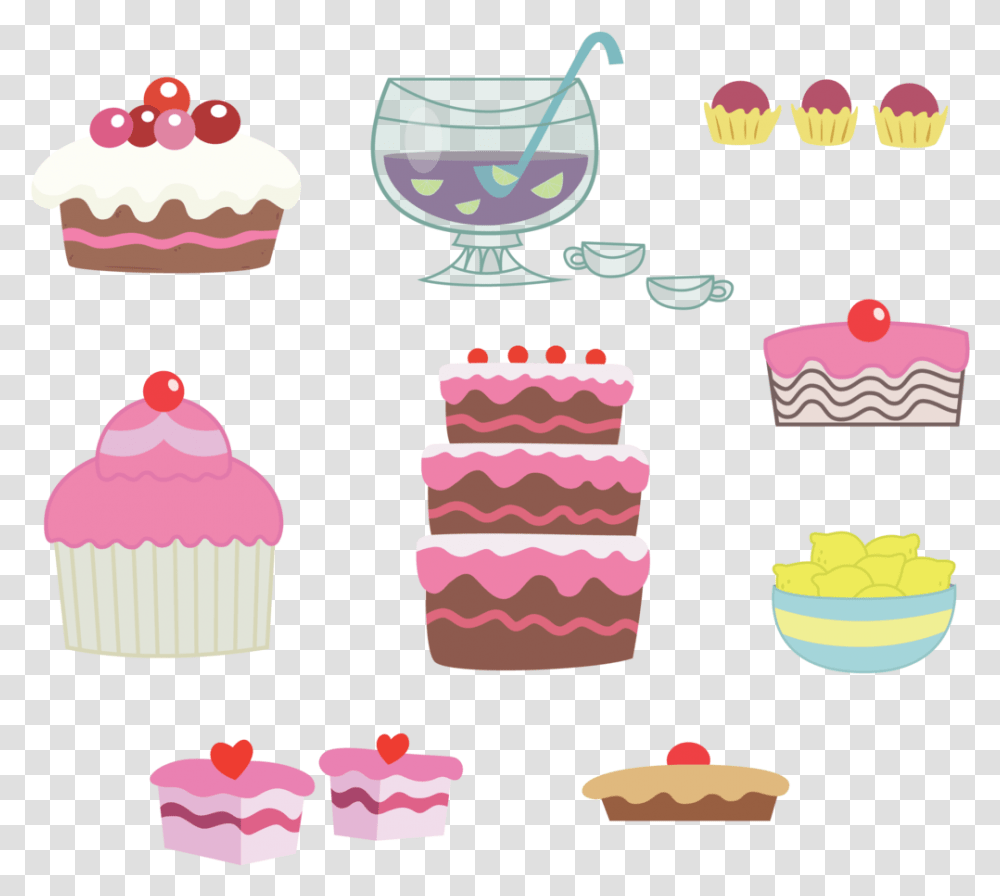 Vector Cupcakes Background My Little Pony Vector Food, Cream, Dessert, Creme, Icing Transparent Png