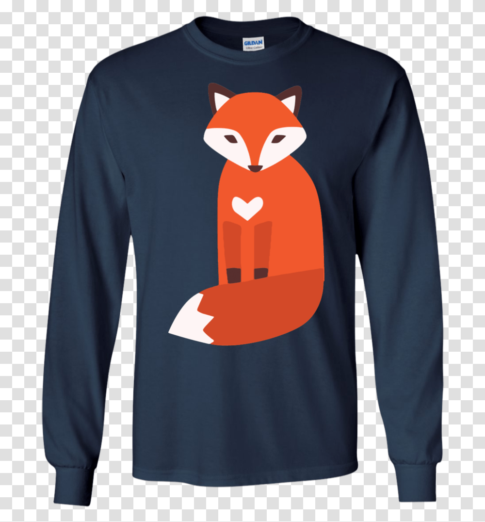 Vector Cute Fox Ls Tshirt Teeever T Shirt, Sleeve, Apparel, Long Sleeve Transparent Png