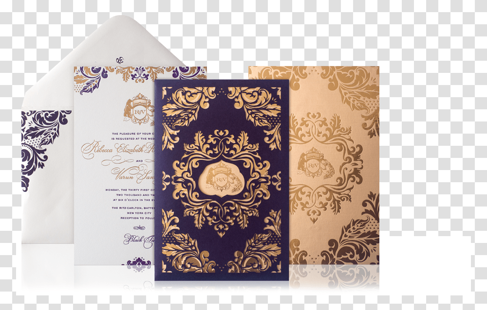 Vector Cutting Wedding Invitation Wedding Card India Luxury, Rug, Floral Design, Pattern Transparent Png