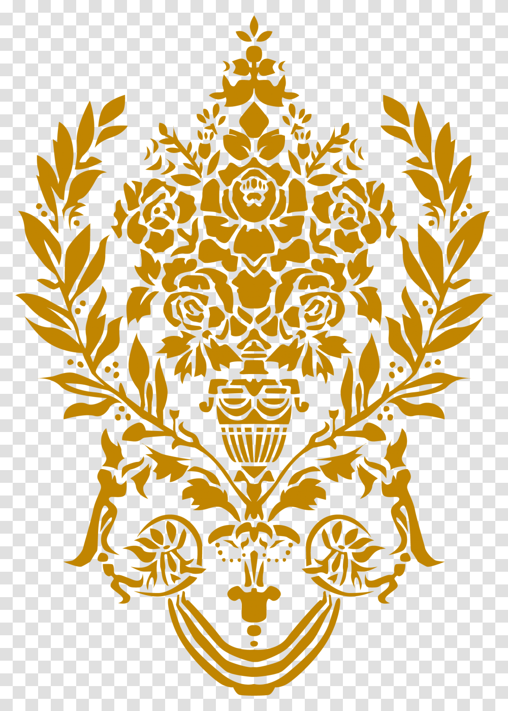Vector Damask Pattern, Floral Design Transparent Png