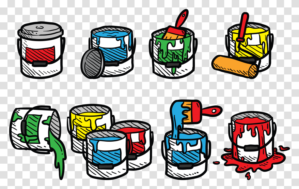 Vector De Iconos De Pote De Pintura, Tin, Can, Canned Goods, Aluminium Transparent Png
