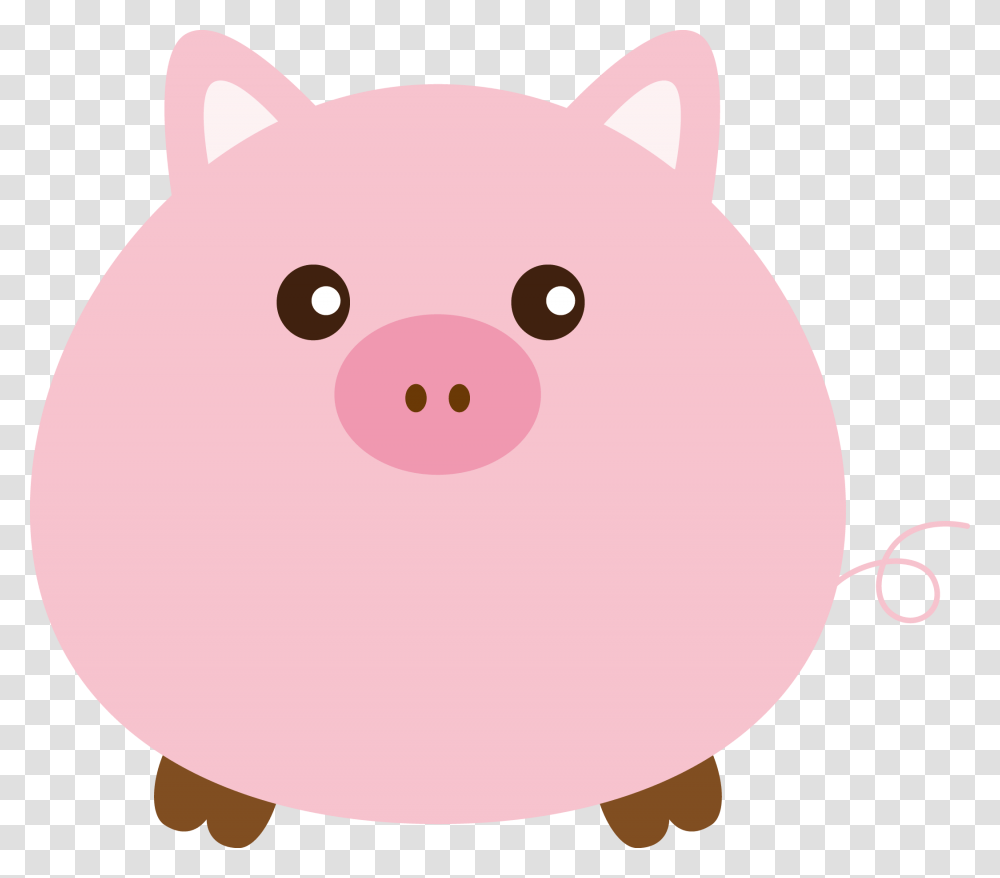 Vector Domestic Pig Hq Image Free Clipart Pig Free, Piggy Bank, Mammal, Animal, Balloon Transparent Png
