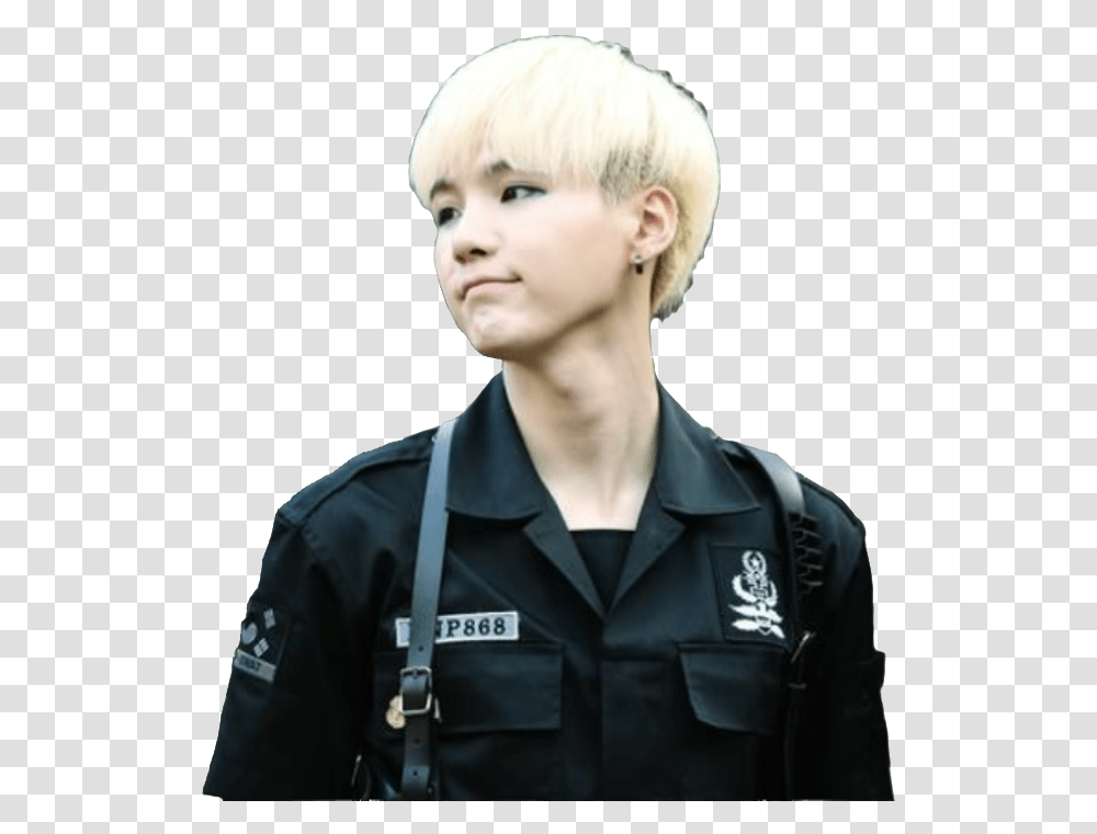 Vector Download Bts Min Yoongi By Suga, Person, Human, Police, Military Uniform Transparent Png