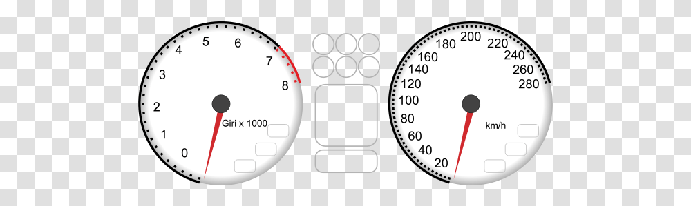 Vector Drawing Of Car Dashboard Tachometer And Speedometer Gauge, Clock Tower, Architecture, Building, Mouse Transparent Png