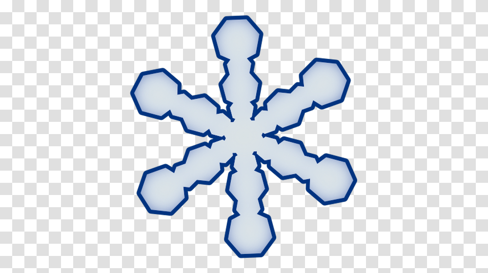 Vector Drawing Of Icy Blue Snowflake Transparent Png