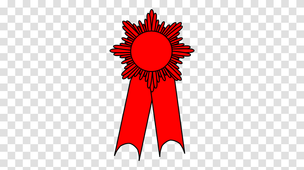 Vector Drawing Of Medal With A Red Ribbon, Logo, Trademark, Poster Transparent Png
