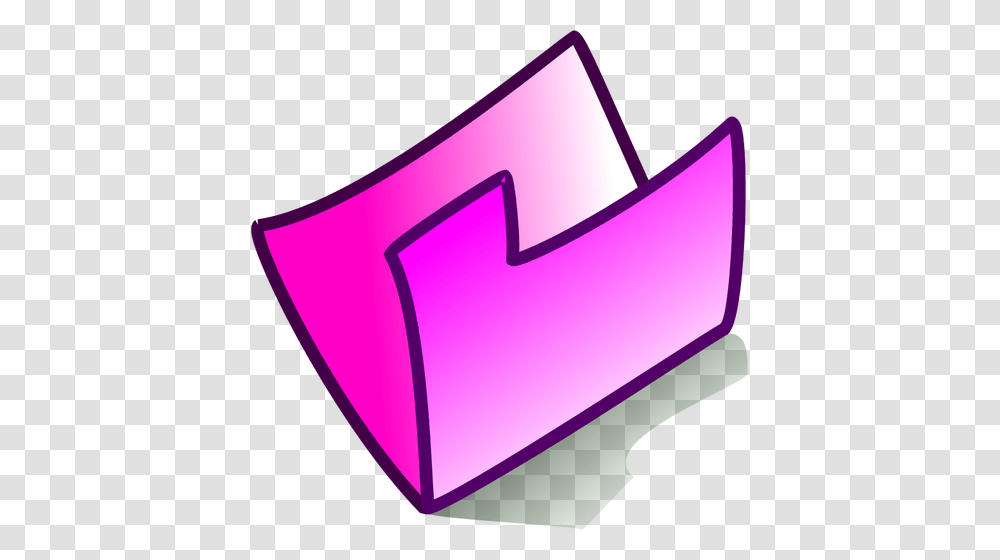 Vector Drawing Of Pink Pc Folder Icon, Word, Purple Transparent Png