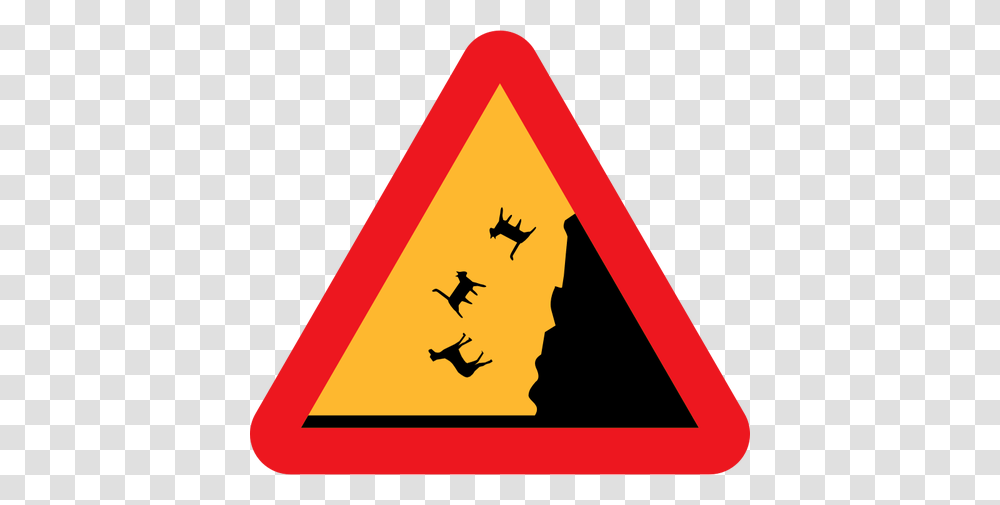 Vector Drawing Of Raining Cats And Dogs Warning Road Sign Public, Bird, Animal, Triangle Transparent Png