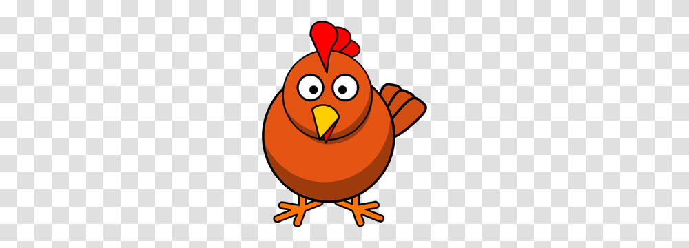 Vector Drawing Of Scared Chick Orange Hen, Animal, Bird, Fowl, Poster Transparent Png