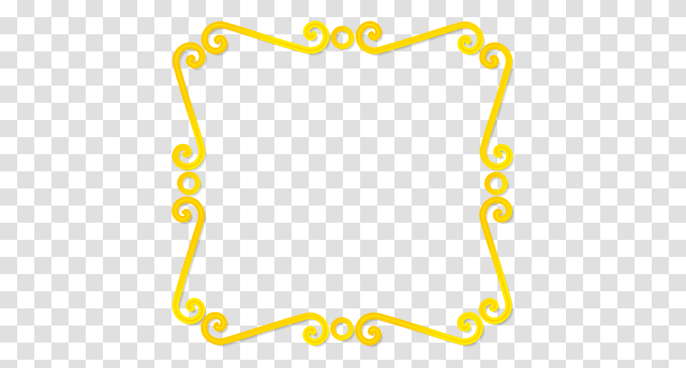 Vector Drawing Of Thin Golden Mirror Frame, Bow, Number Transparent Png