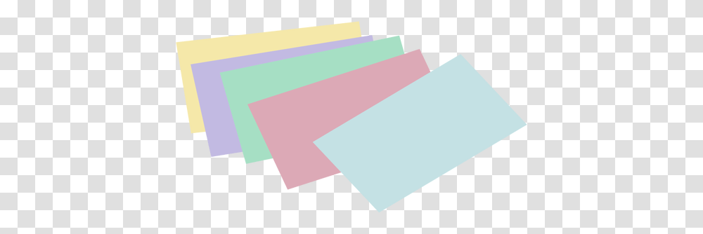 Vector Drawing Of Unlined Colored Index Cards, Business Card, Paper, File Transparent Png