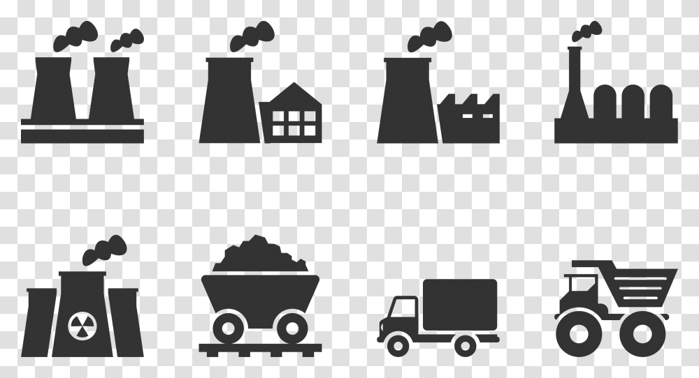 Vector Factory Car Download Vector Industry Icon, Cross, Fence, Silhouette Transparent Png