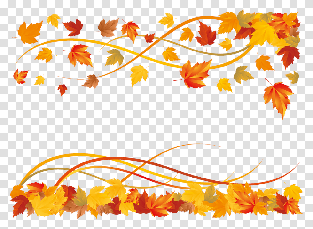 Vector Fall Leaf Border Border Clip Art Thanksgiving, Plant, Tree, Maple Leaf Transparent Png