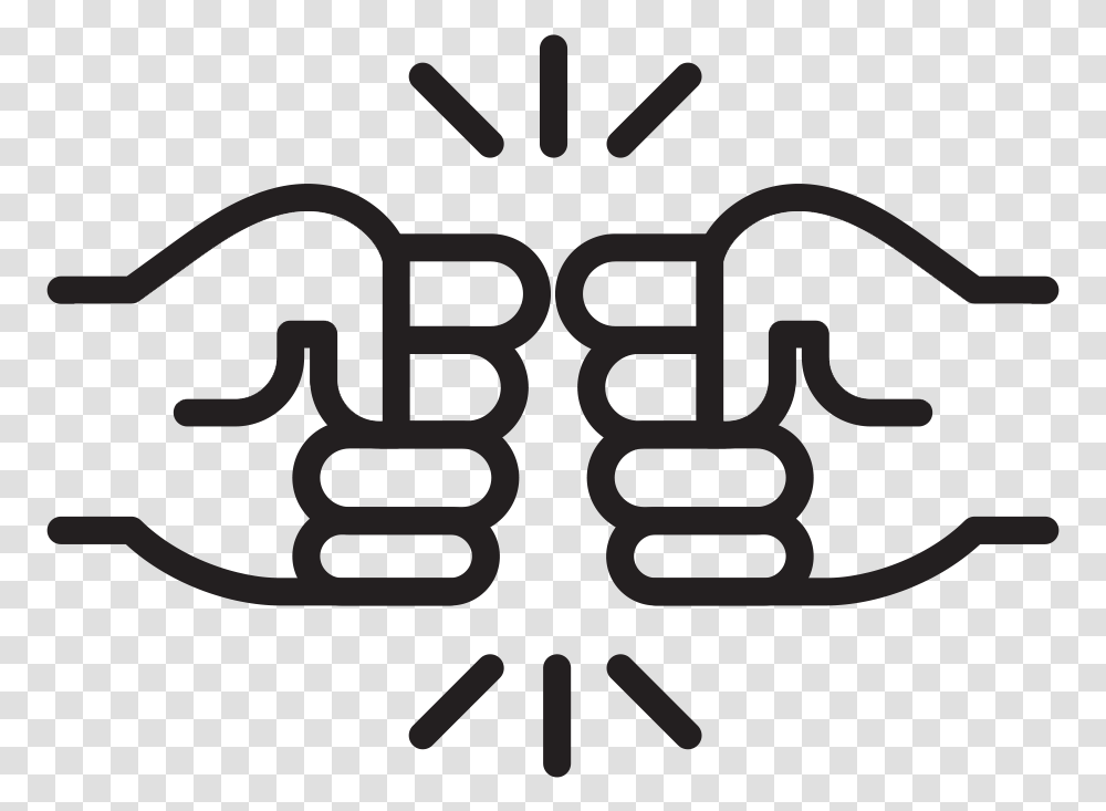 Vector Fist Bump Clipart Download Brotherhood Logo Vector Crown, Stencil, Hand Transparent Png
