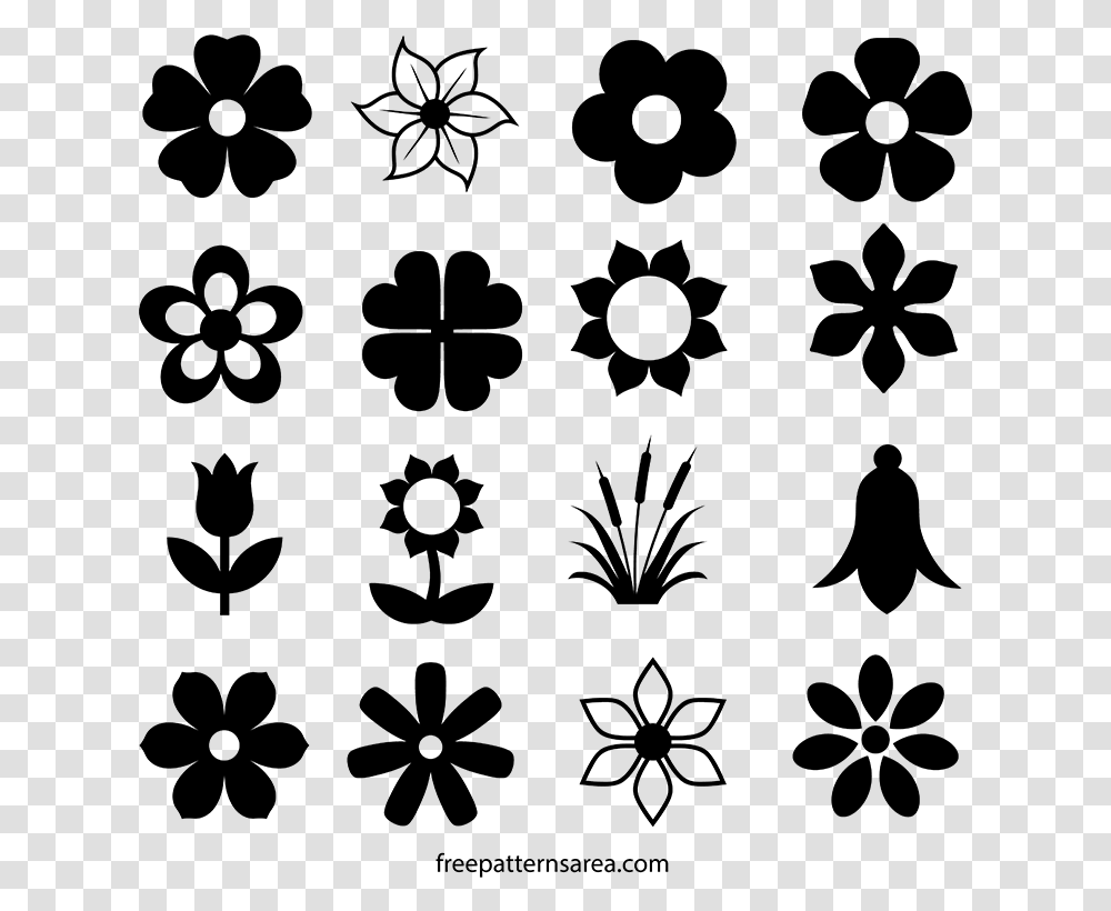 Vector Flower Geometric Flower Silhouette, Gray, World Of Warcraft Transparent Png