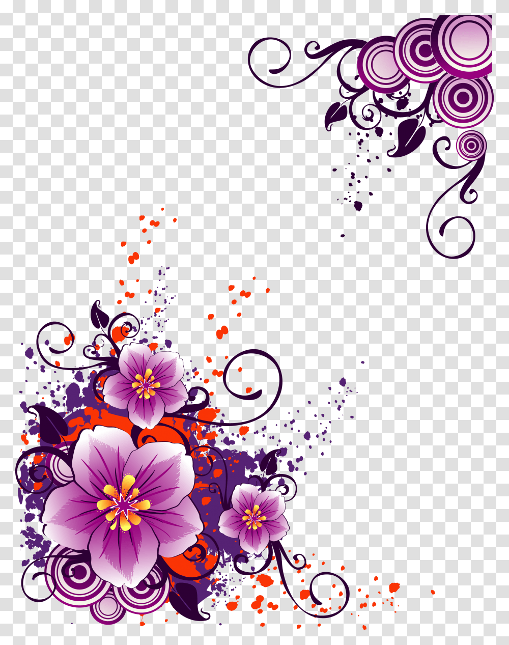 Vector Flowers Cdr Free, Floral Design, Pattern Transparent Png