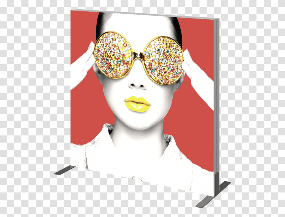 Vector Frame 4x4ft Light Box Square 02 Backlit Fabric Banner Textile, Sunglasses, Accessories, Person, Face Transparent Png