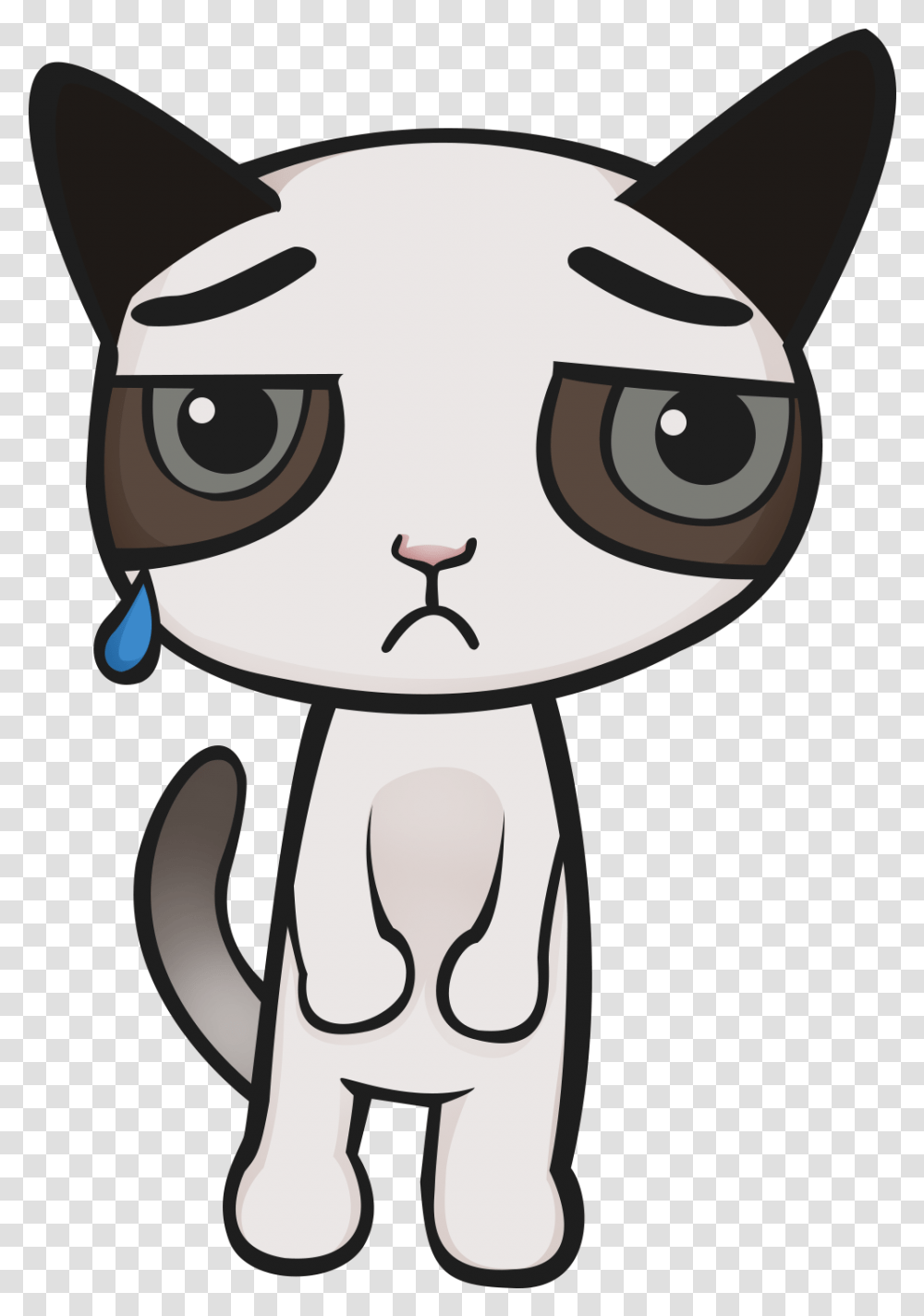 Vector Free Grumpy Cat Food Clip Art Transprent Sad Cat Clipart, Performer, Head, Face, Stencil Transparent Png