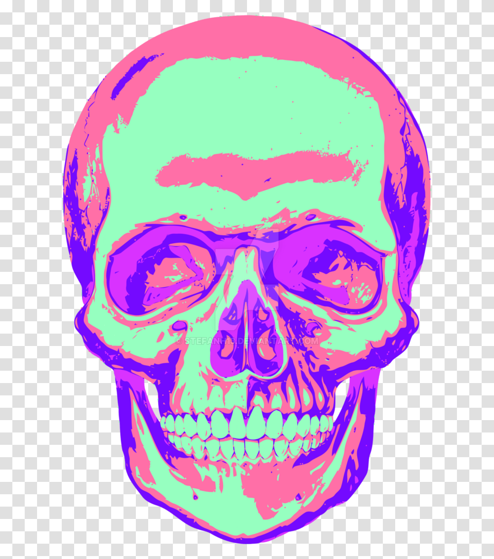 Vector Freeuse Library Kandy By Stefanh Vaporwave Aesthetic Skull, Head, Face Transparent Png